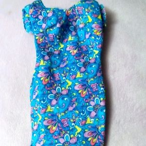 Barbie vintage blue floral dress